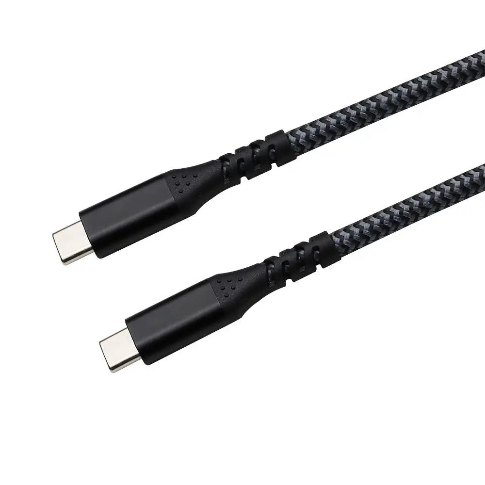 

Wholesale 3.3ft/6ft/10ft Nylon Braided Fast Charging USB 3.1 Type C Cable for Mobile Phone Power Charging, Black/grey