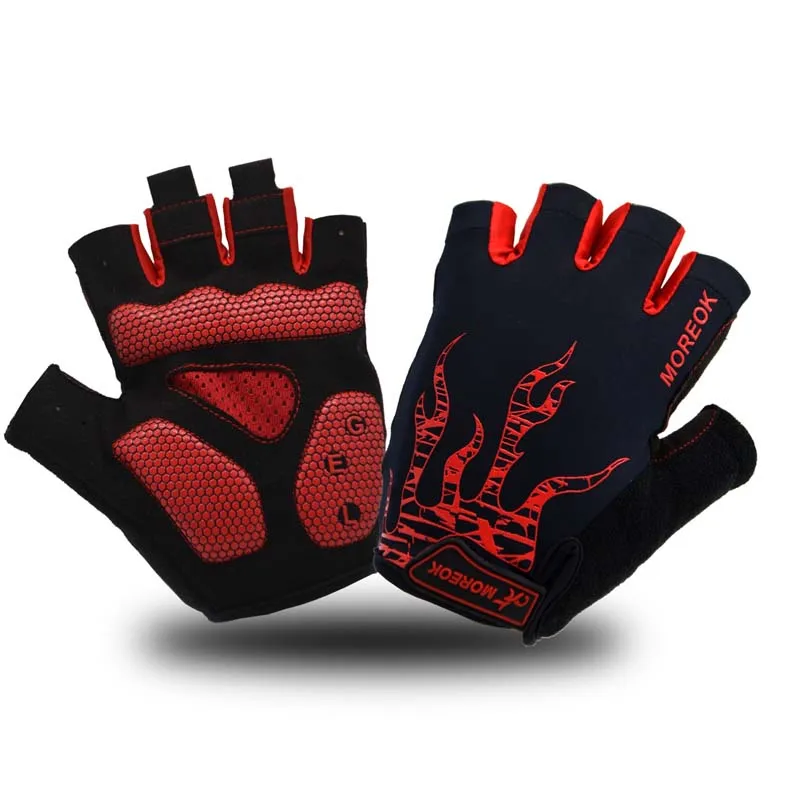 

Adult Men Modern Half finger protective cycling finger mitten, Red