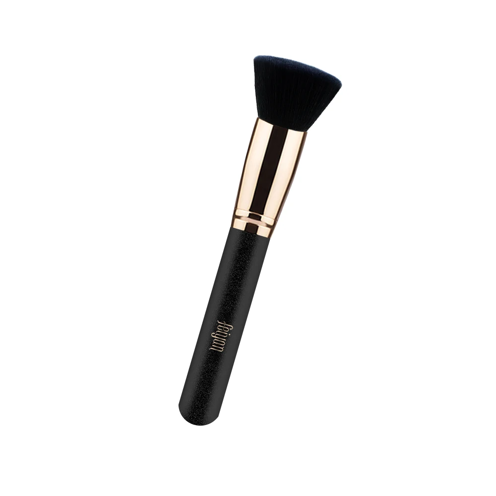 

HMU New 2024 Black Gold Wholesale Flat Matte Black Single Synthetic Hair Quality Professional Foundation Brush For Face