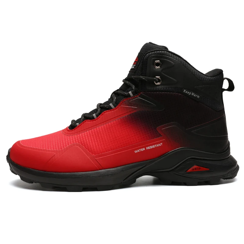 

Solomon outdoor sand-proof high-top hiking shoes men's cotton shoes snow boots waterproof, Black