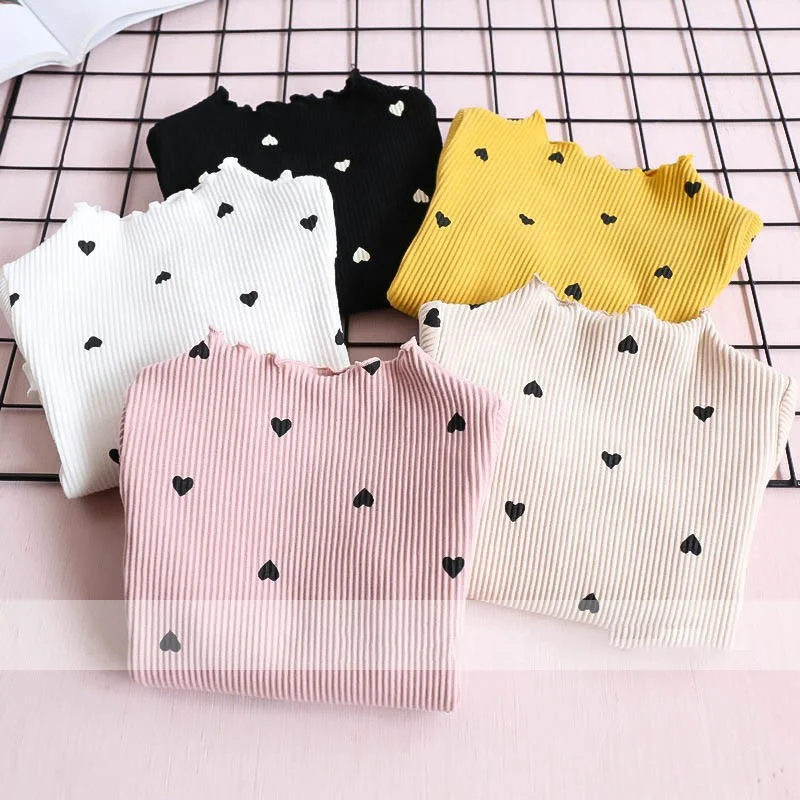 

Children's Long T-shirt Love pattern girls baby top