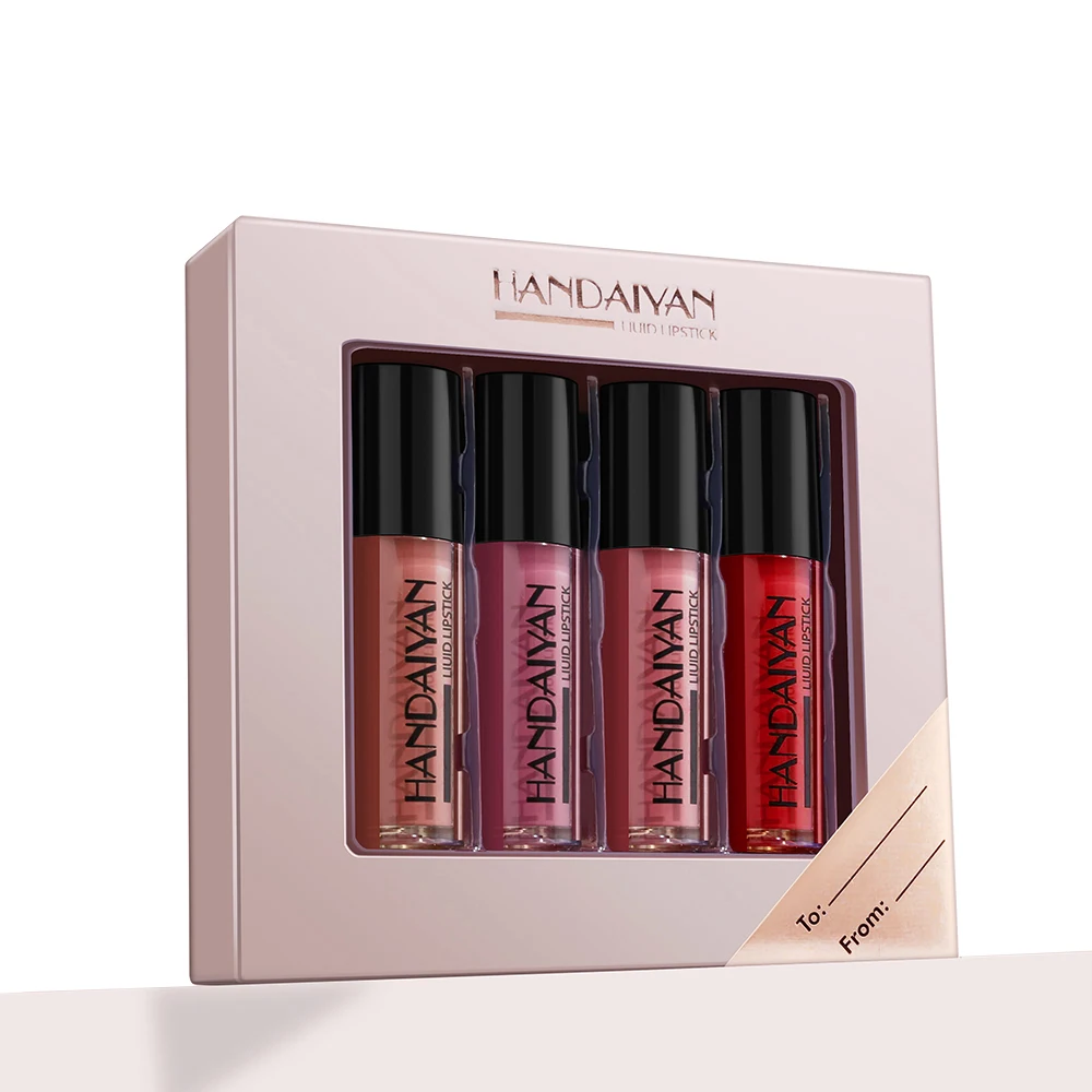 

HANDAIYAN bulk matt moisturizing nude mini lipgloss liquid lipstick lipglos set makeup cosmetic