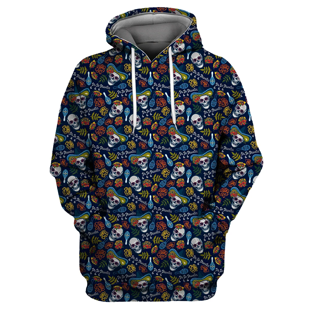

Yoycol Drop Shipping Custom Print Polyester Unisex Skull Hoodies Oversized Hoodie, Customized color