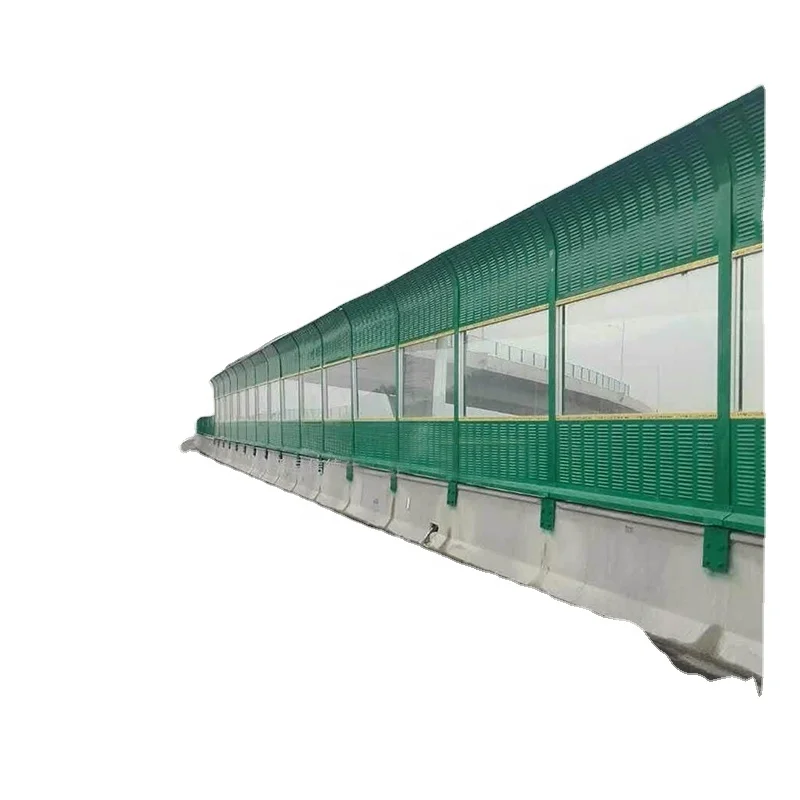 

Louver Hole and Transparent Board Combined Sound Barrier, White