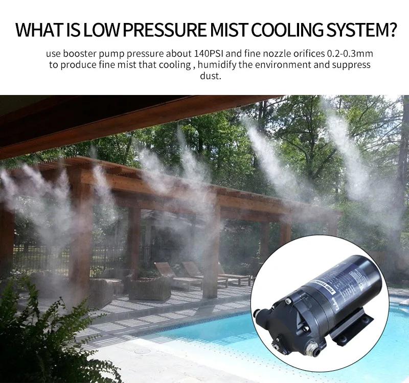 Fogging System Misting System For Mushroom Aeroponics 100pcs Nozzles Mist Cooling System Brass