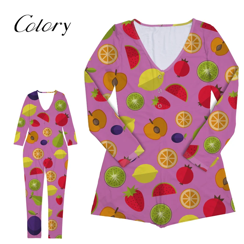 

Colory Plus Size Fall Jumpsuits V-neck Jumpsuit Long Sleeve Bodysuit With Butt Pocket, Picture shows