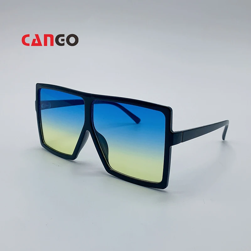 

Trendy fashion gradient sunglasses oversized men women candy color big square sun glasses UV 400