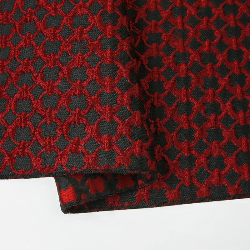 
SBY15B luxury 3d casual women dresses men suit circle material wool acrylic jacquard fabric 