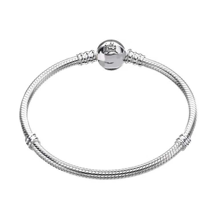 

High quality silver 925 adjustable plain bracelet for diy