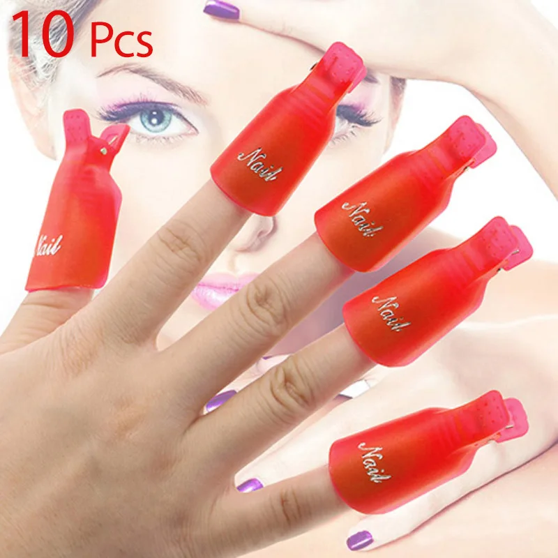 

hot seller Nail Soak Off Clips Nail gel polish remover soaker nail clip 10pcs/Set Package