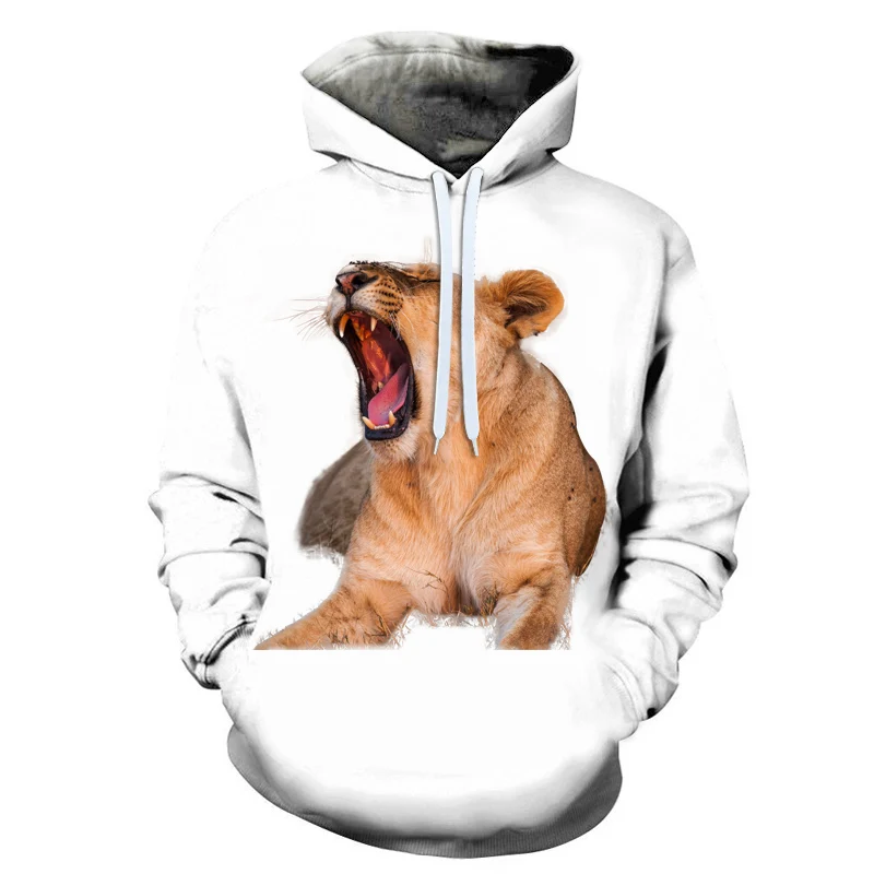 

Welcome to custom white hoodie lion print Sublimate sweater 3D printing