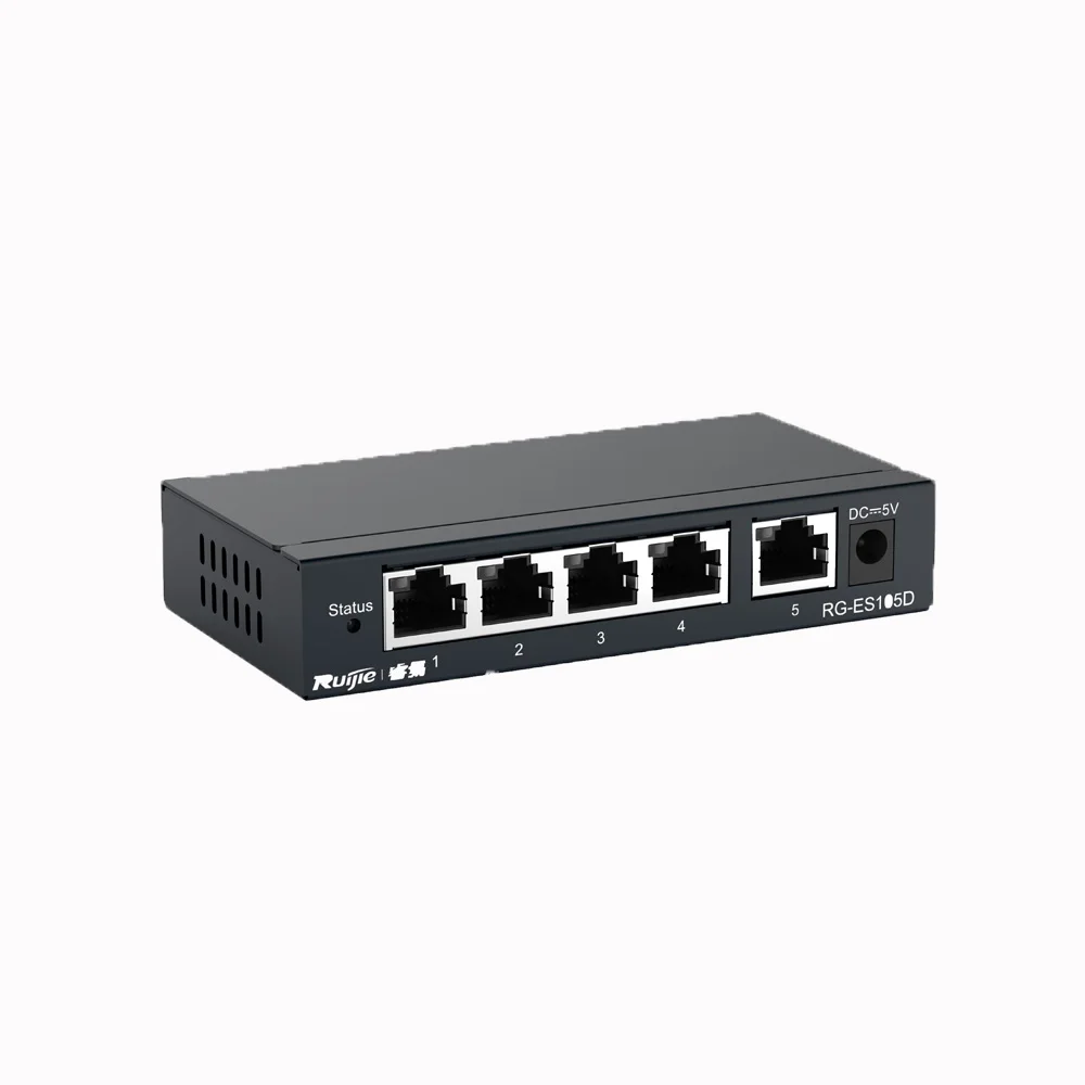 

Ruijie new type 5 ports 100Mbps Network Ethernet Switch for IP Camera CCTV Camera Security Camera, Black