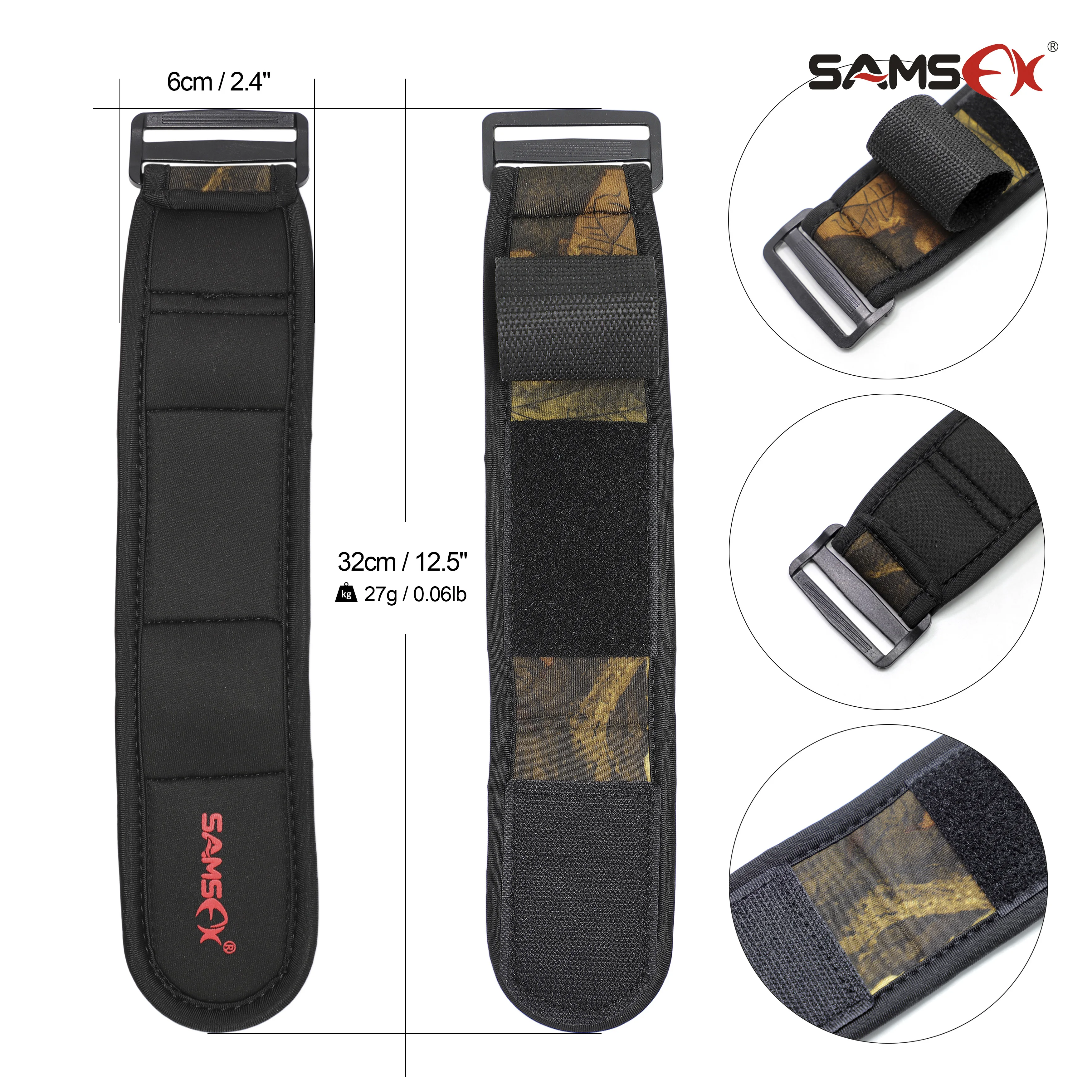 SAMSFX Cast Aid Fishing Belt Rod Holder Camouflage Wrist Wraps