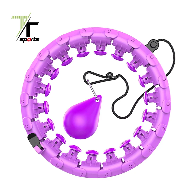 

TTSPORTS Wholesale Smart Weighted Infinity Magnetic Led Hula Ring Hoops Counter New Mobile Gym Fitness