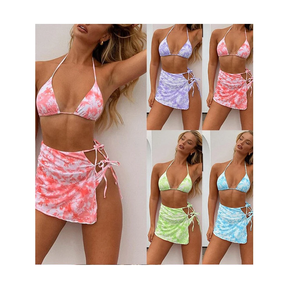 

Fvshion Low Moq Sexy Luxury Swimwear Robe De Plage Desginer Swimwear Swimsuit Coverup 3 Pcs Tie Dye Bikinis Woman Swimwear