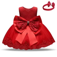 

Pabasana baby girl's birthday gift dress party dress with hair band