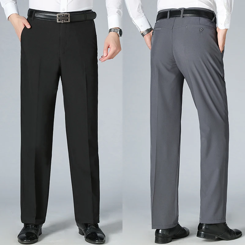 

New casual men's trousers Men's men's fashion high waist loose straight trousers