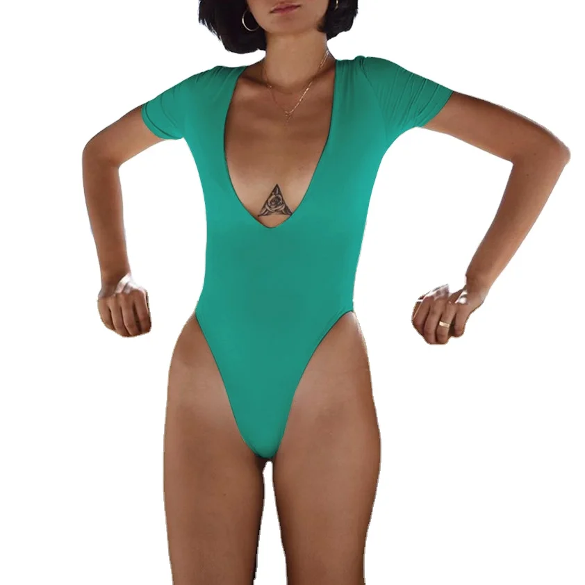 

Short Sleeve Swimsuit Sexy One-Piece Swimsuit Women Swimwear Sexy Bikini for Women