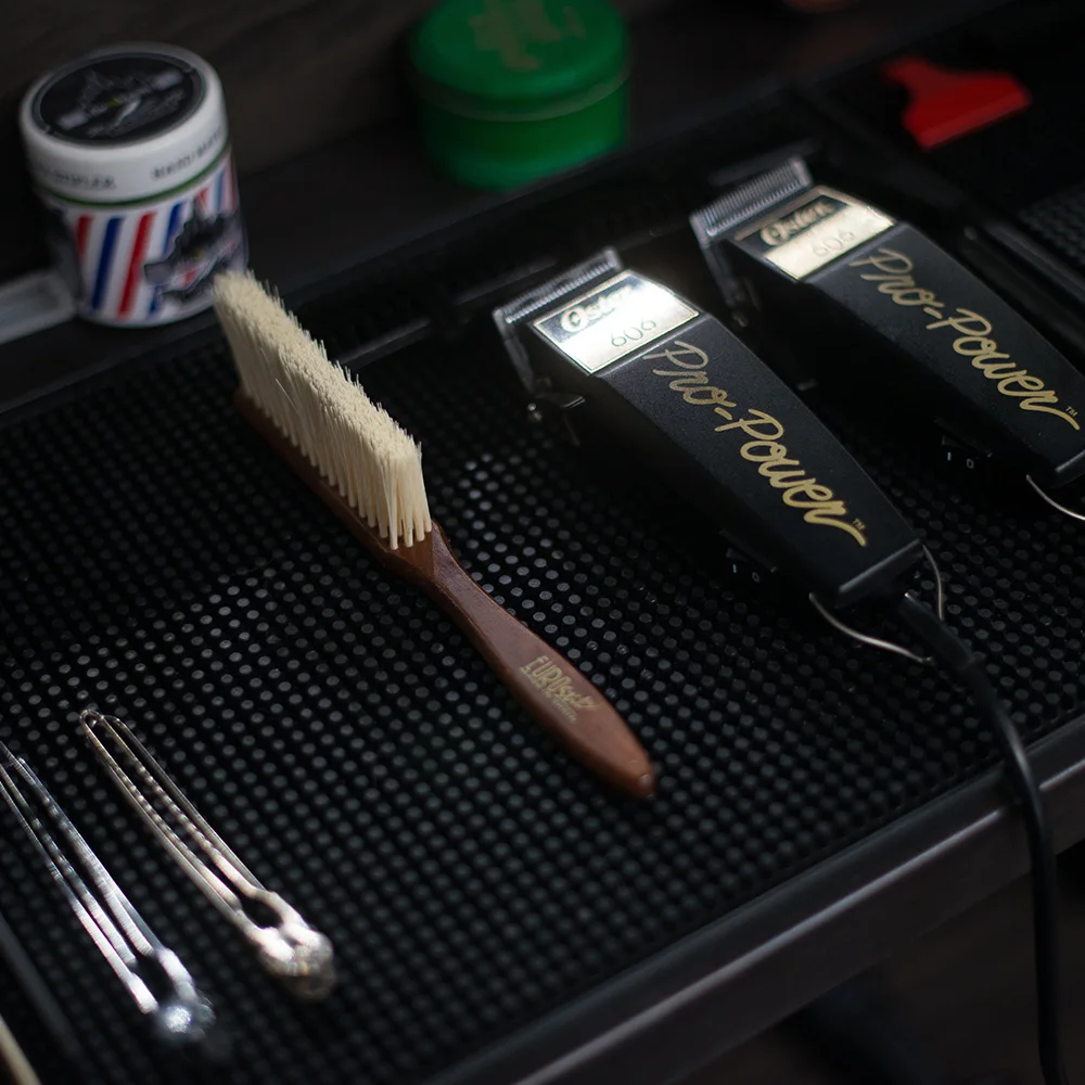 

New Style Black Anti-slip Rubber Bar Beauty Hair Salon Table Mat Heat Resistant Silicone Barber Shop Mat, Blakc
