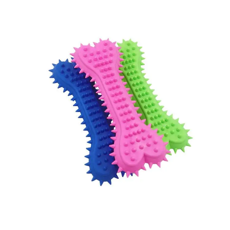 

Wholesale Eco-friendly Rubber TPR Bone Shape Boredom interactive dogs Bite Resistant hot-selling rubber Dog Toys