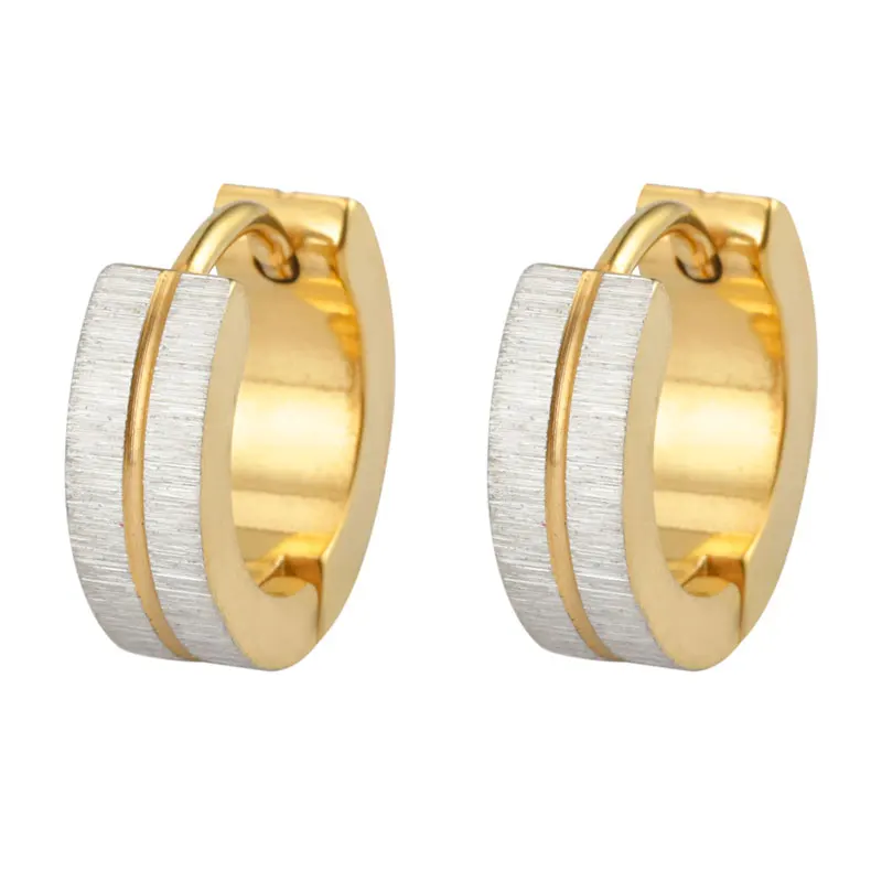 

Simple Design Joyeria Acero Inoxidable Gold Minimalist Earrings Zircon Earrings Women