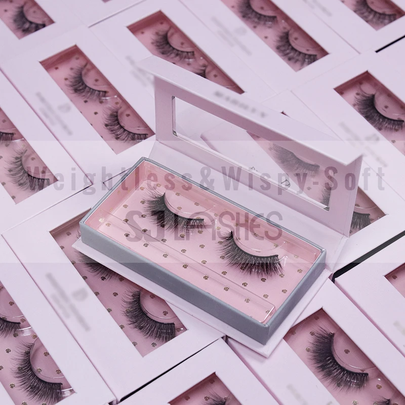 

3d mink lashes eyelashes with box