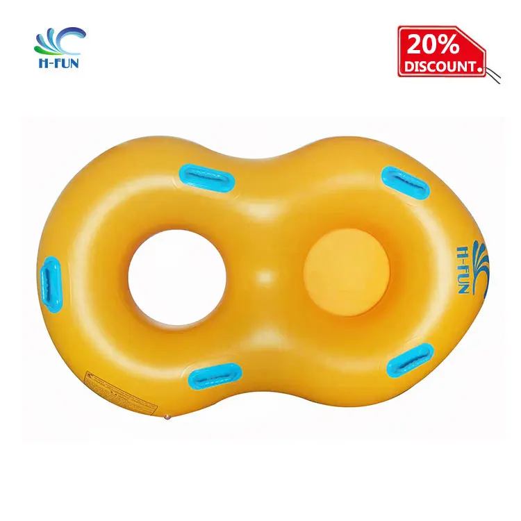 

Extra discount 1.0mm PVC Two Person water park tube for water park family slide tube, Yellow, blue or customize