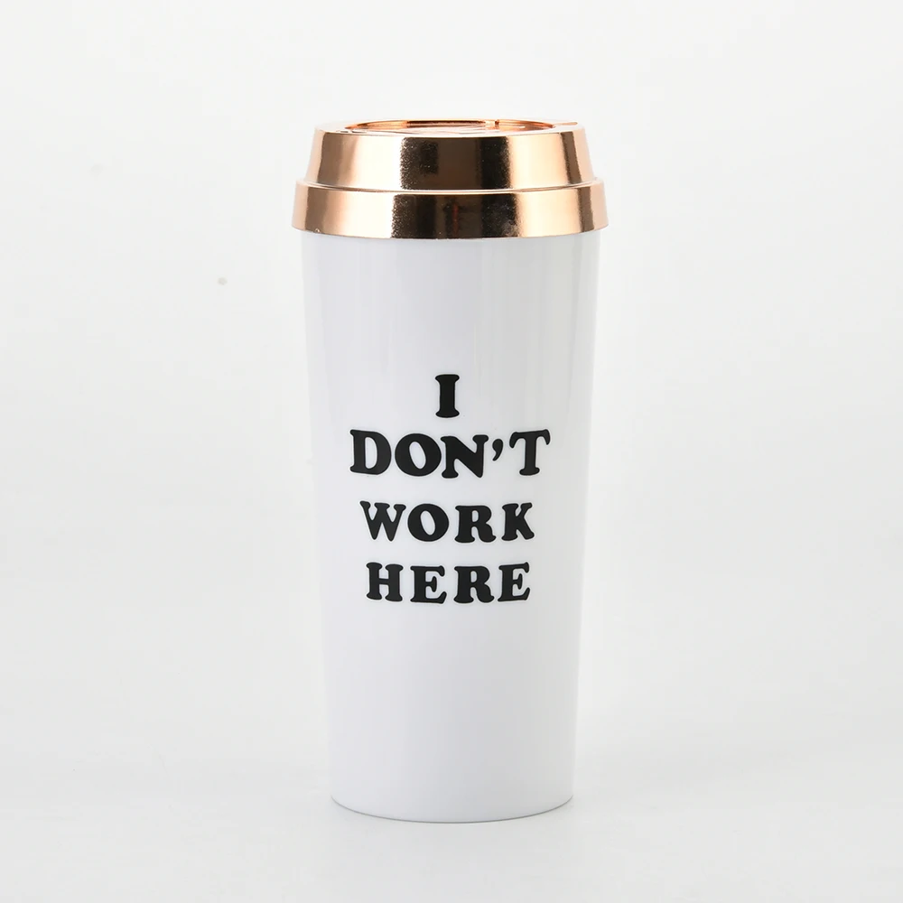 

Hot sale 16oz takeaway coffee cup double wall plastic BPA free cup with lid, Customized colors acceptable