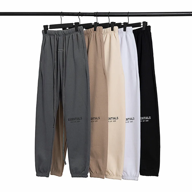 

2021 Wholesale Joggers Track Pants Custom Logo Reflective Printed Fear of God Essential Men Casual Sweatpants, Customized color