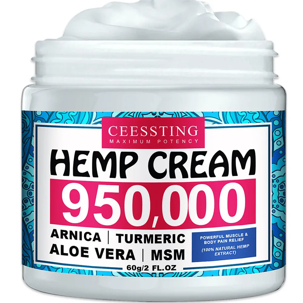 

Envisha private label organic natural cbd massage cream muscle pain relief 950000mg hemp lotion cream
