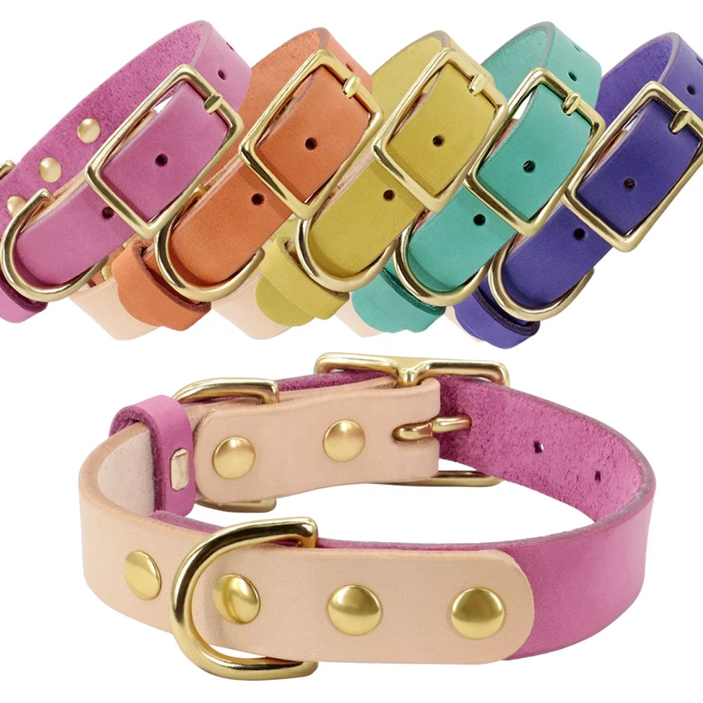 

New Items For Amazon Seller Genuine Leather Pet Dog Collar For Puppy