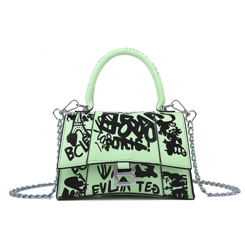 

Wholesale New Designer Fashion Women Luxury Causal Fashion Cool Mini Graffiti Tote bag
