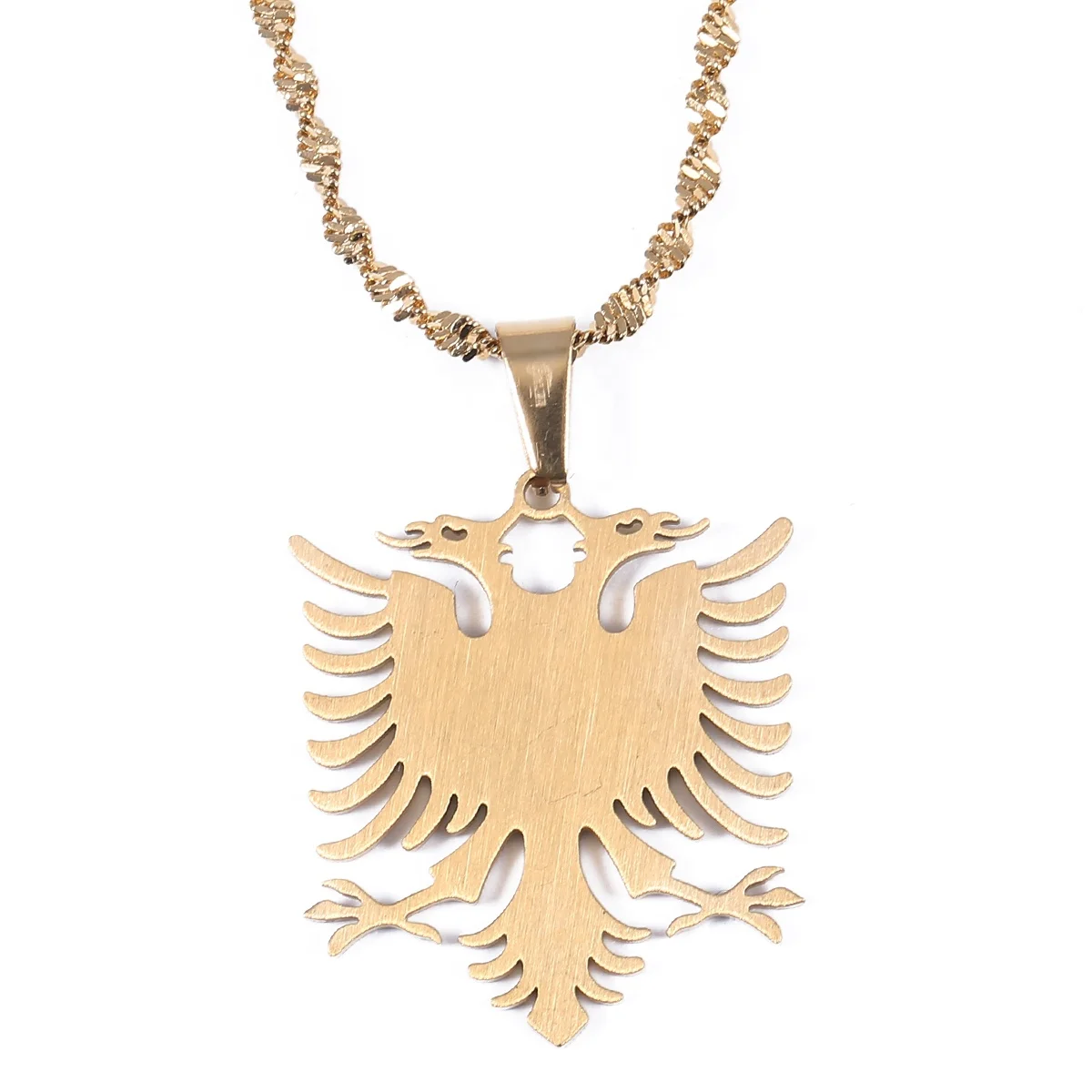 

Stainless Steel Albania Eagle Pendant Necklaces Ethnic Fashion Albania Chain Jewelry