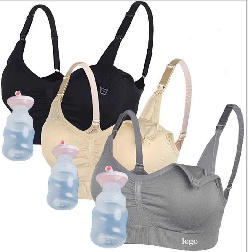 

Adjustable Breast Pumps Holding Hands Free Nursing Bra Wireless ladies underwear full cup xl plump bra