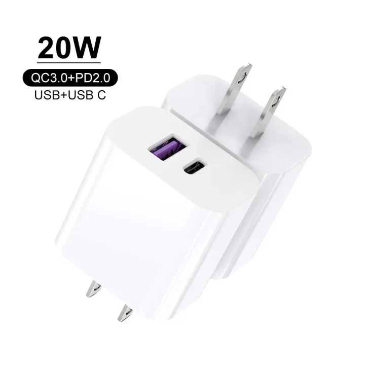 

2021 New Trend QC3.0 USB 5v 3A Mutifunction Chargers Charger Adapter Fast PD 20w charger