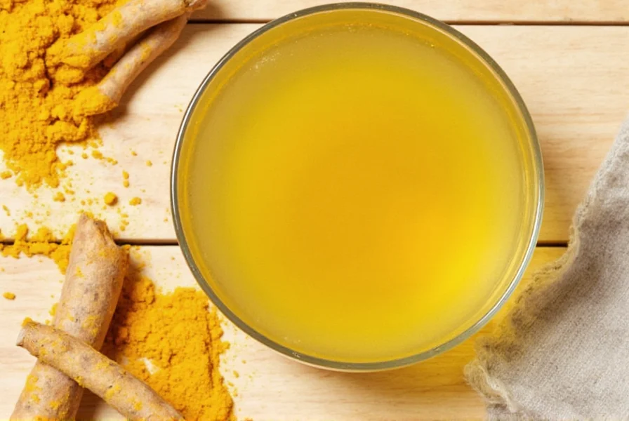 Turmeric green tea preparation showing fresh turmeric root and green tea leaves
