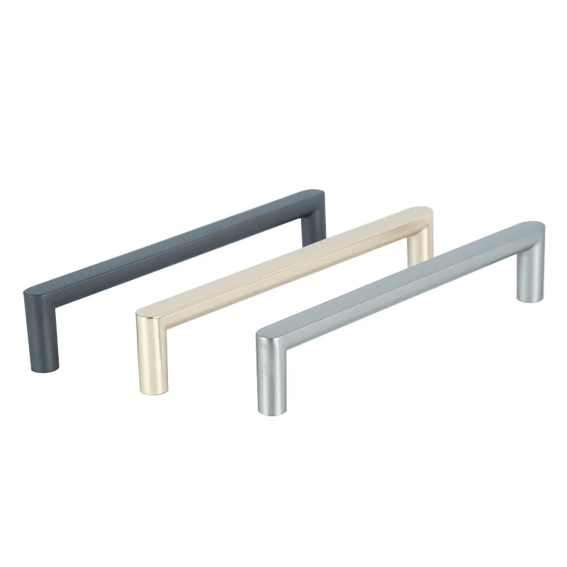 

Furniture Hardware Modern Simple Zinc Drawer Handles Black Gold Wardrobe Kitchen Pull Furniture Cabinet Handles