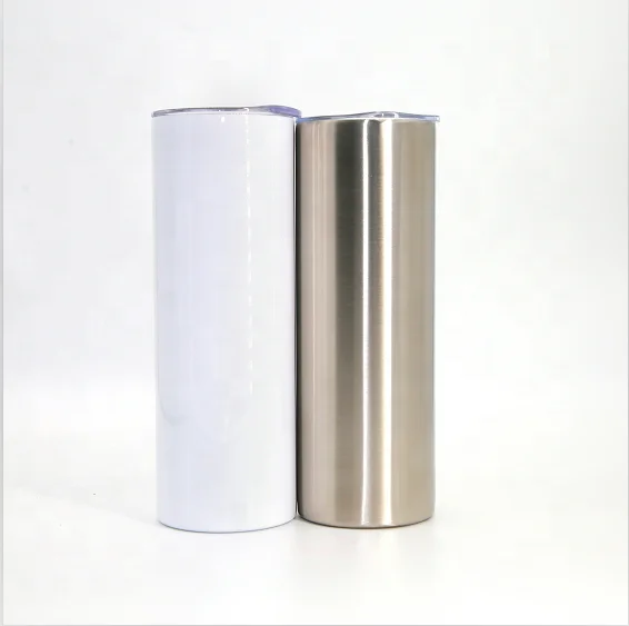 

Portable Low Moq 304 Straight Stainless Steel Tumbler Sublimation Blanks Skinny Tumbler Cups with straw, Customized color