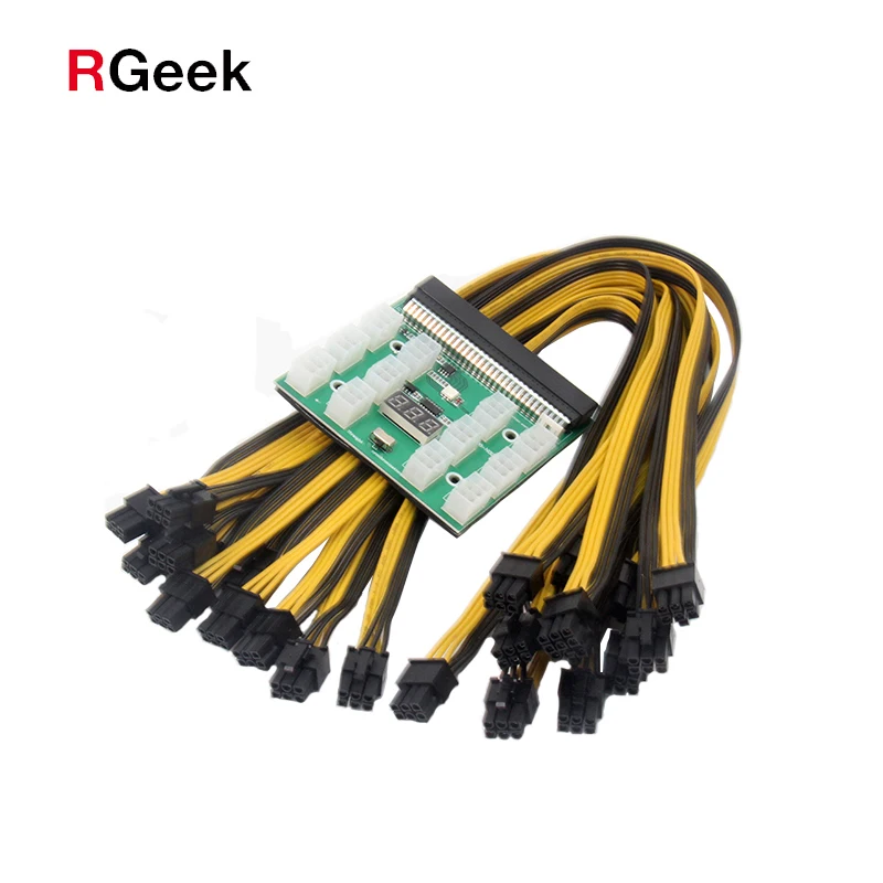 

RGEEK 50CM 6 Pin Cables GPU Cables Server Computer Switch Power Converter Breakout Adapter Board for HP Power Supply