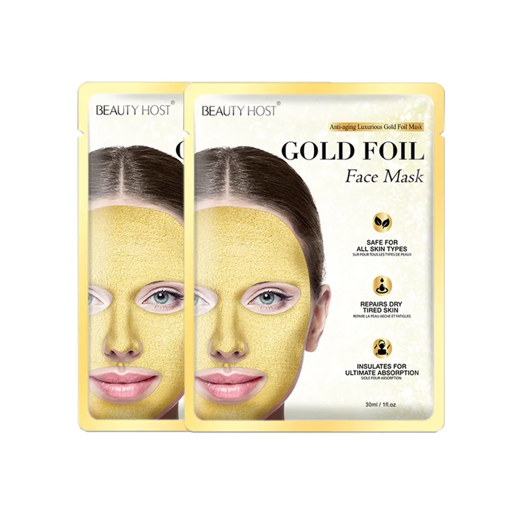 

OEM Skin Care Face Facial Mask Gold Whitening Anti Aging 24K Gold Sheet Mask