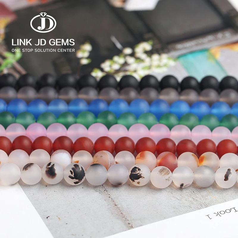 

Factory Supplying Matte Onyx Agate Round Loose stone Beads 4 6 8 10 12 MM Pick Size For Jewelry Making