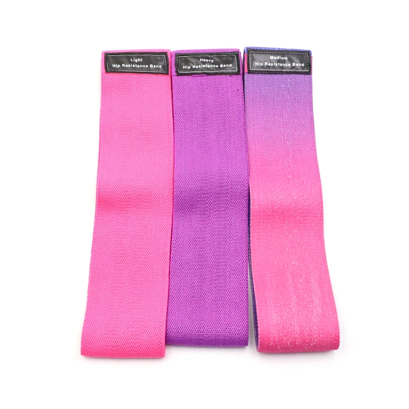 

2020 oem custom logo hip stretch fabric make your own set of exercise resistance loop bands non slip yoga custom print, Purple,pink,gradients