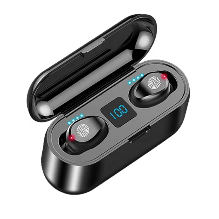 

F9 earbuds TWS 5.0 headphones Stereo Sport headset with 2000mAh LED Power Bank i 12 i 18 pro
