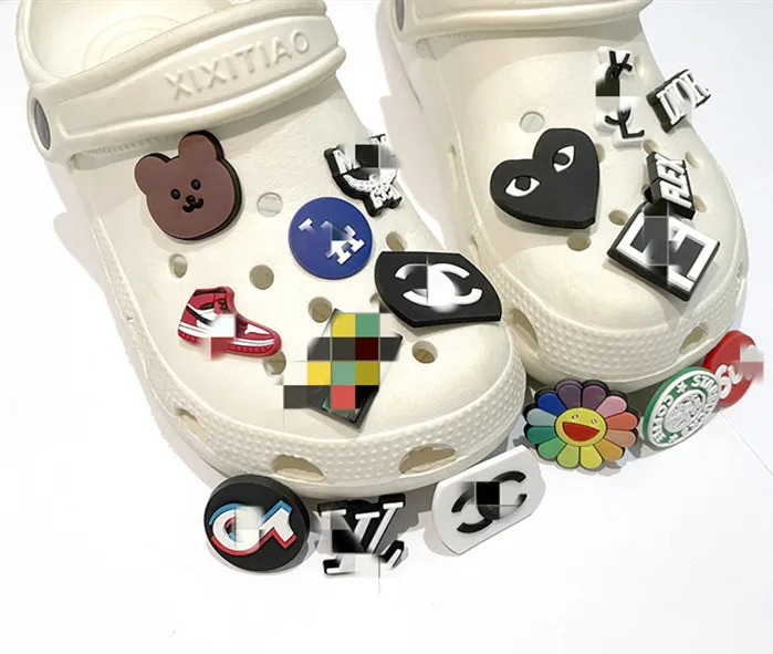 

2021 New Trend Clog Charm Soft PVC Shoe Decorations Custom Shoe Charms
