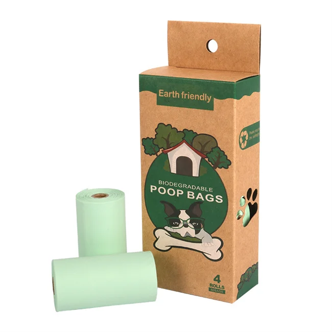 

Manufacture Biodegradable Dog Poop Bags 100% Compostable Cornstarch Dog Waste Bags Leak Proof, Light green