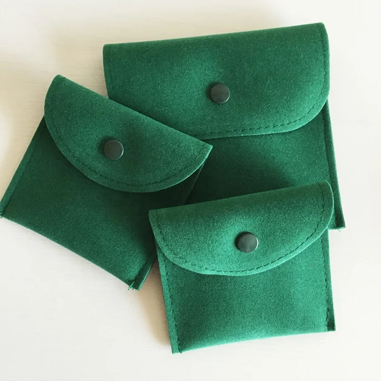 

Green velvet jewelry envelope pouch gift wrapping jewelry bags