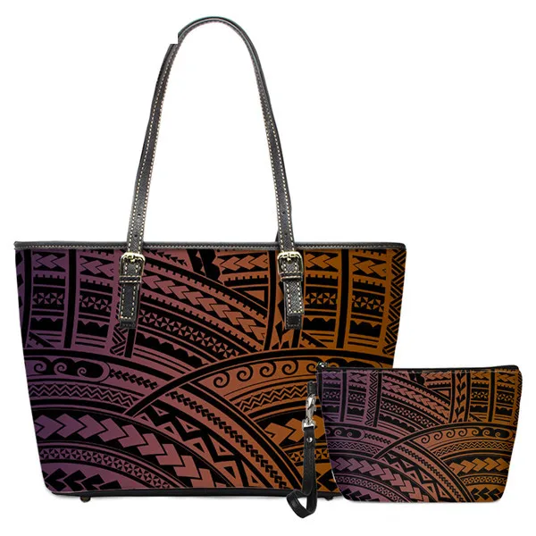 

Premium Handbags for Women American Samoa And Samoa Polynesian Print Pu Leather Handbags Women Luxury Ladies Casual Purse Totes, Accept custom made