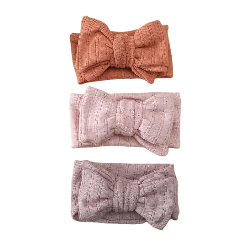 

2022 Hot Sale Door Extra Large Diy Double-layer Bow Baby Jacquard Knitted Hair Band Baby Headband