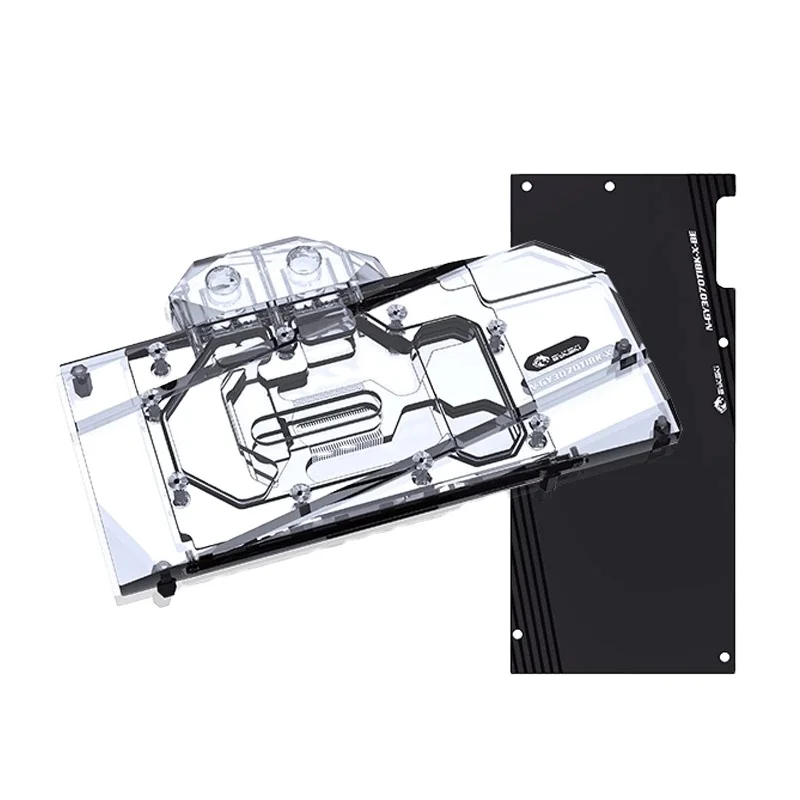 

Bykski N-GY3070TIBK-X,GPU Waterblock For GALAX GeForce RTX 3070 Ti Graphics Card With Backplate,VGA Cooler,12V/5V RGB, Transparent