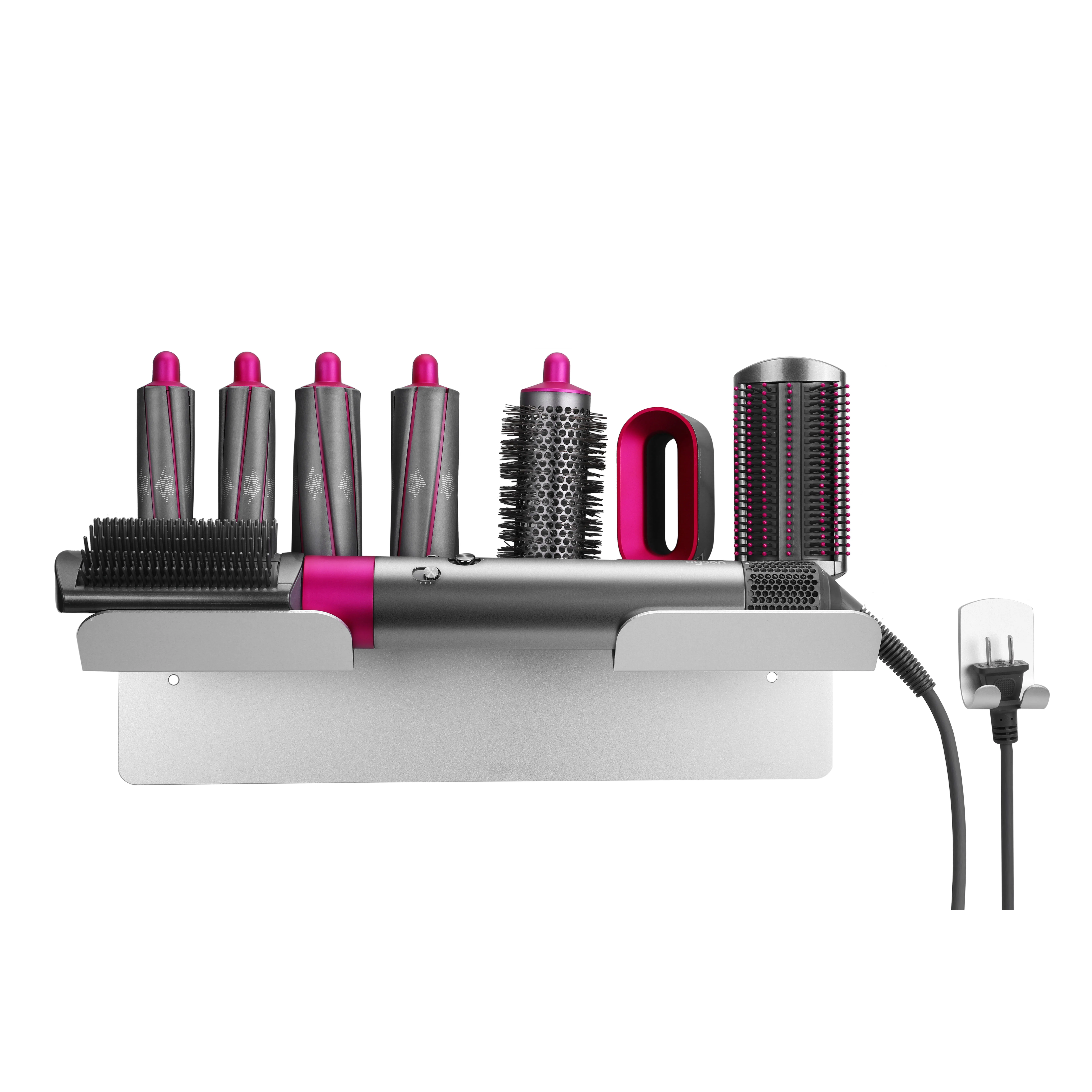 

Hair Curling Wand Holder, Wall Mount Stand Bracket Storage Rack for Dyson Airwrap Styler Hair Curler and 7 Curls Barrels